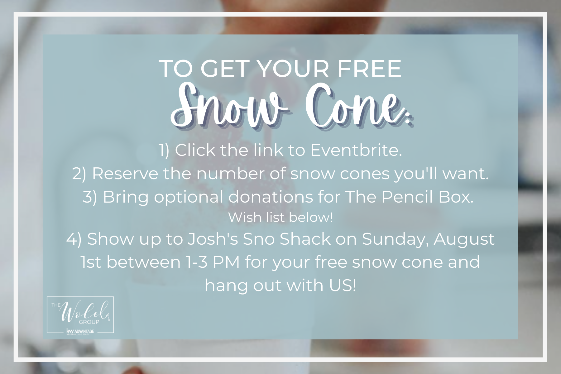 Snow Cone Special Instructions Snow Cone Special Instructions
